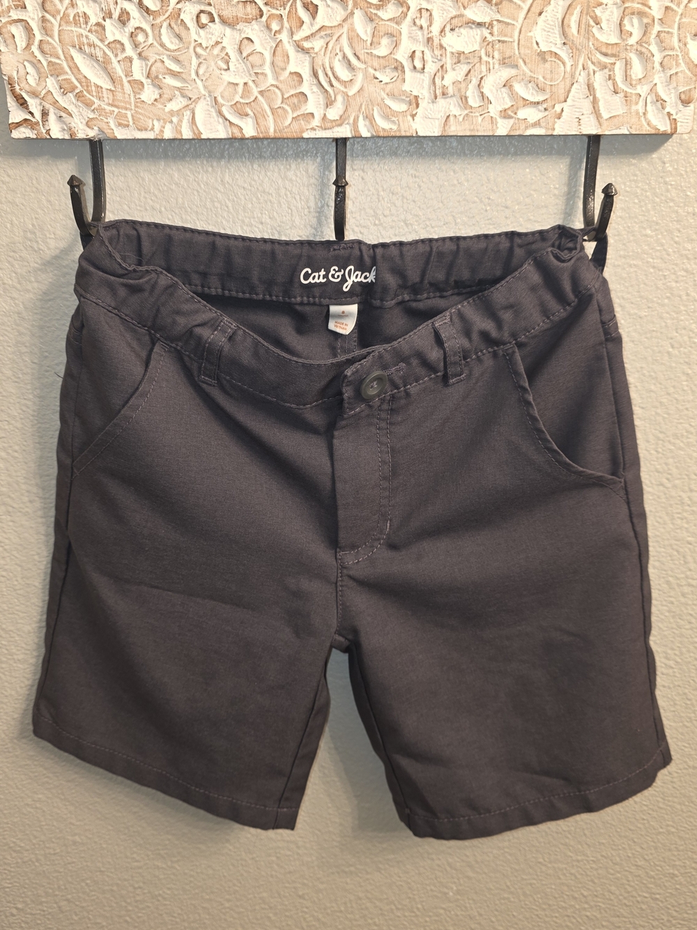 Cat & Jack Boy's Gray Pull-On Chino Shorts